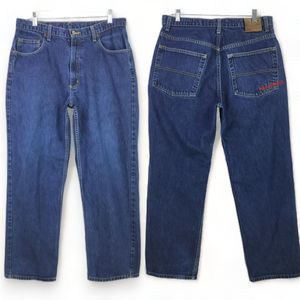 Vintage Polo Ralph Lauren Men's Loose Fit Jeans Size 32x30 Dark Wash Straight